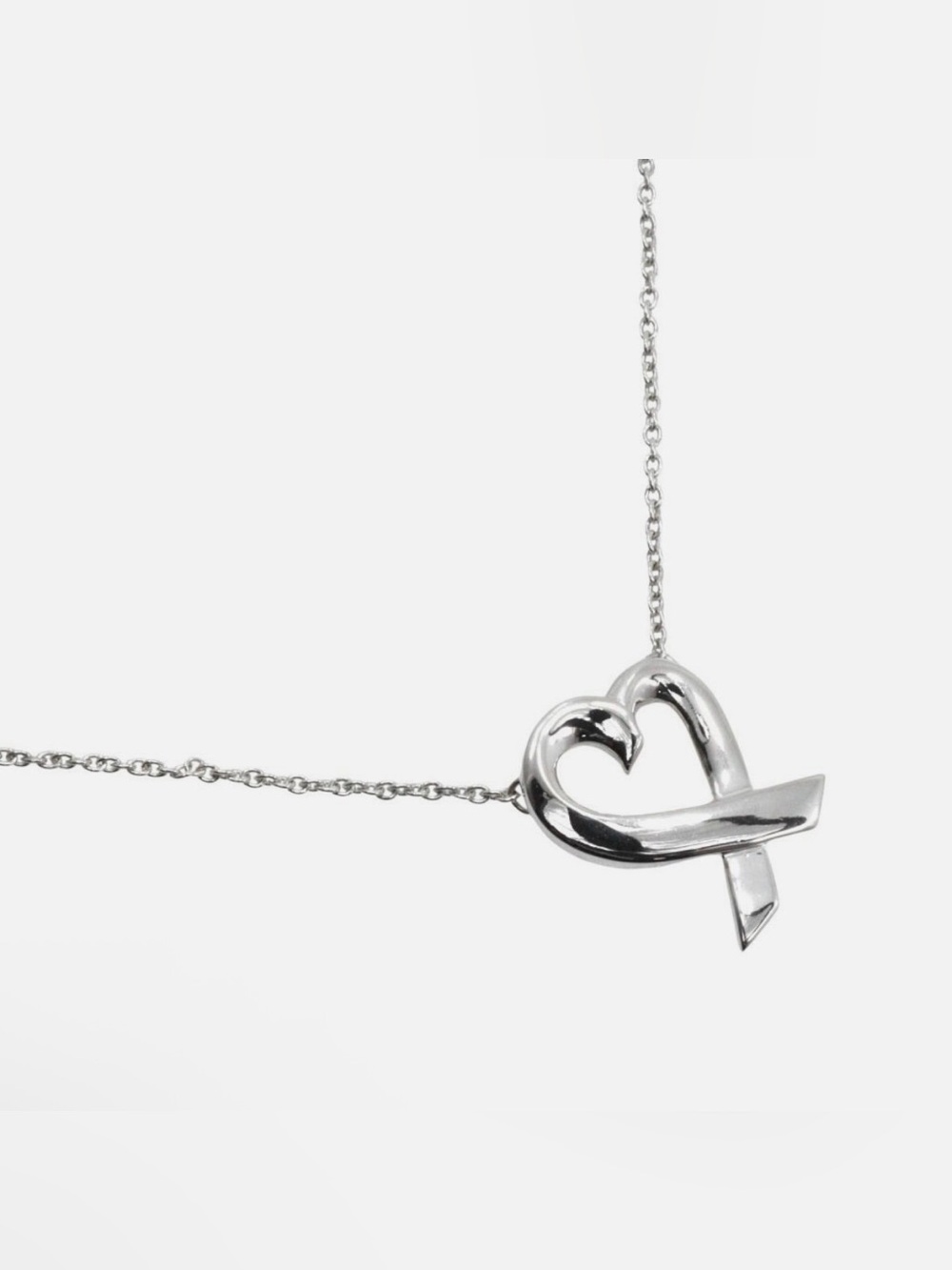 Tiffany & Co. 925 Sterling Silver Paloma Picasso Loving Heart Necklace